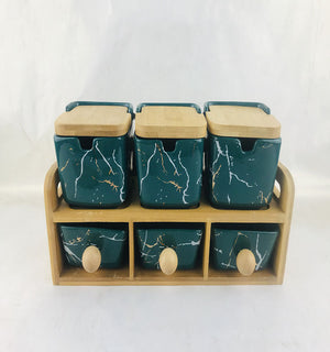 Discover the Elegance of the Ceramic Seasoning Jar Kitchen Utensils Set
