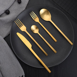 Elevate Your Dining Experience with Our Stainless Steel Cutlery Matte Set