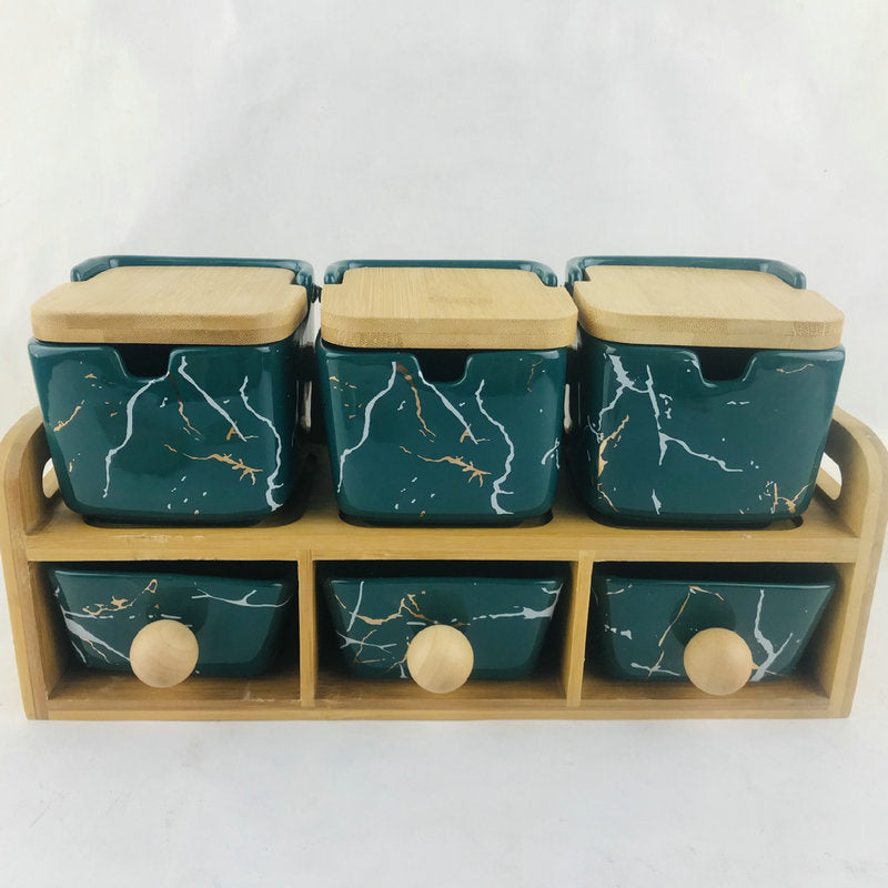 Ceramic Seasoning Jar Kitchen Utensils Set