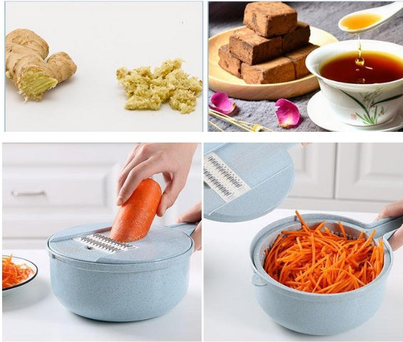 8 In 1 Vegetable Slicer Mandoline With Peeler And Grater