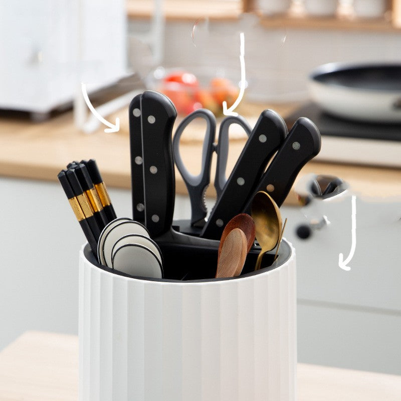 Rotary Kitchen Knife Storage Rack Tool