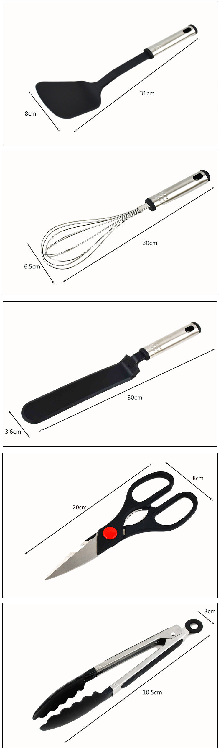 Non-Stick Spatula And Spoon Nylon Kitchen Utensils