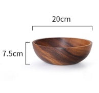 Natural Wooden Bowl For Fruit Salad And Serving