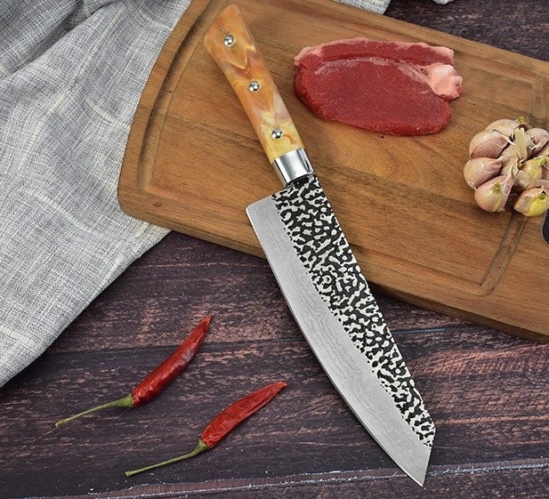 Stainless Chef's Marbled Handle Meat Slicing Knife