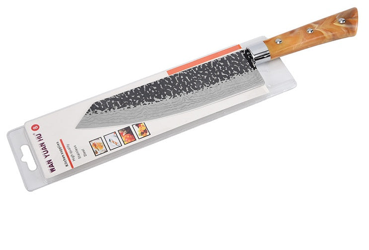 Stainless Chef's Marbled Handle Meat Slicing Knife