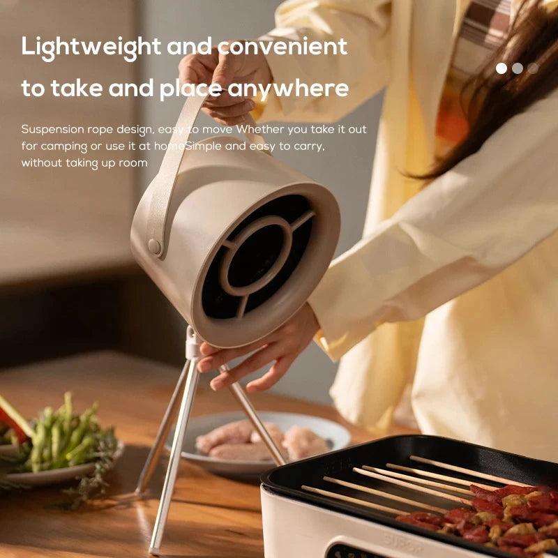 Portable Desktop Exhaust Fan USB Rechargeable Kitchen Hood