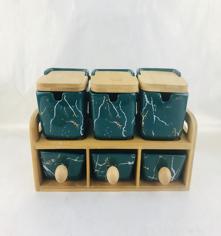 Ceramic Seasoning Jar Kitchen Utensils Set