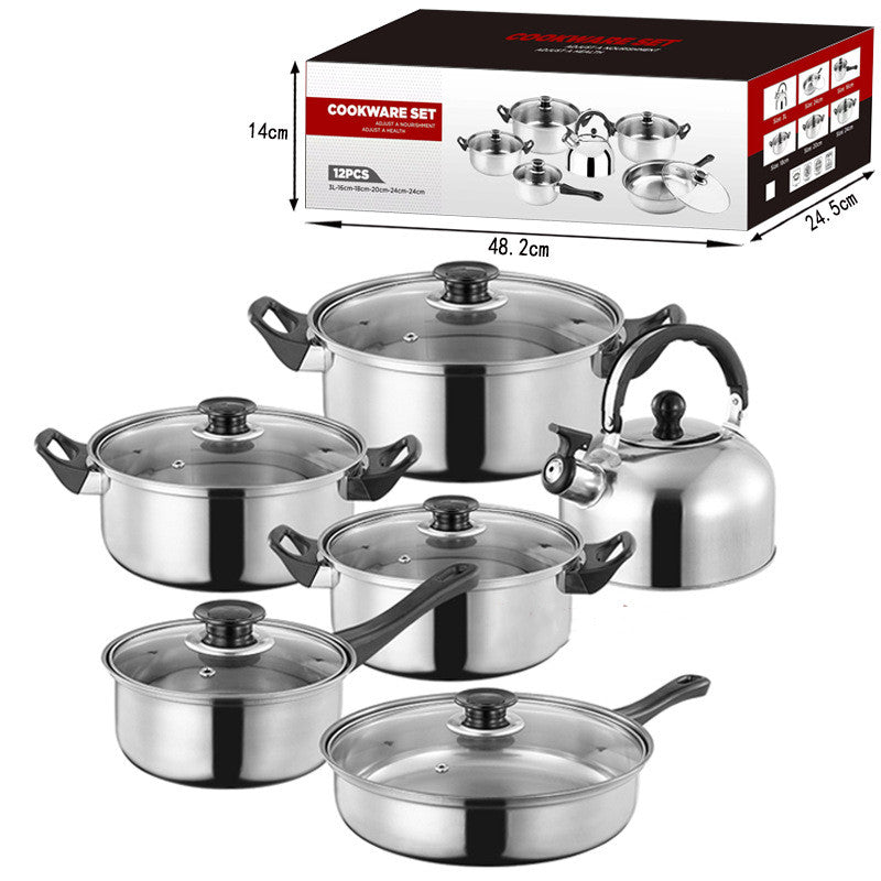 Stainless Steel Pot Set With Kettle