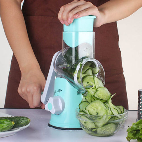 Manual Round Mandoline Slicer Multifunction Vegetable Cutter And Grater