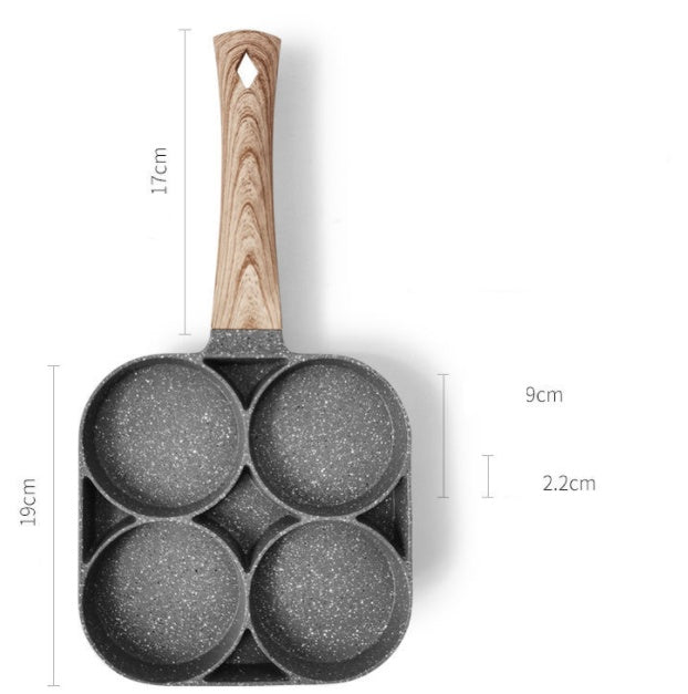 4-Hole Nonstick Multifunction Frying Pan For Eggs Pancakes