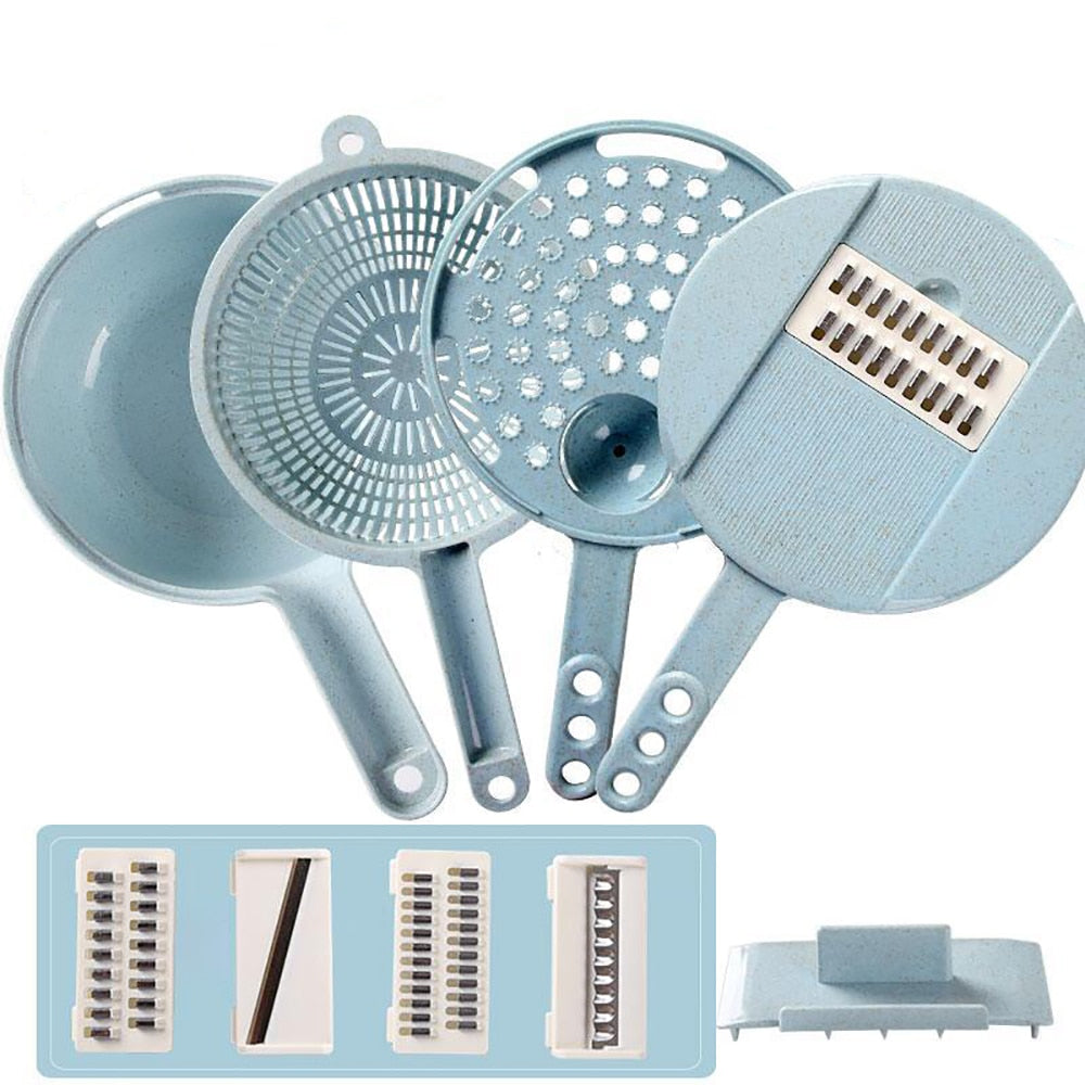8 In 1 Vegetable Slicer Mandoline With Peeler And Grater