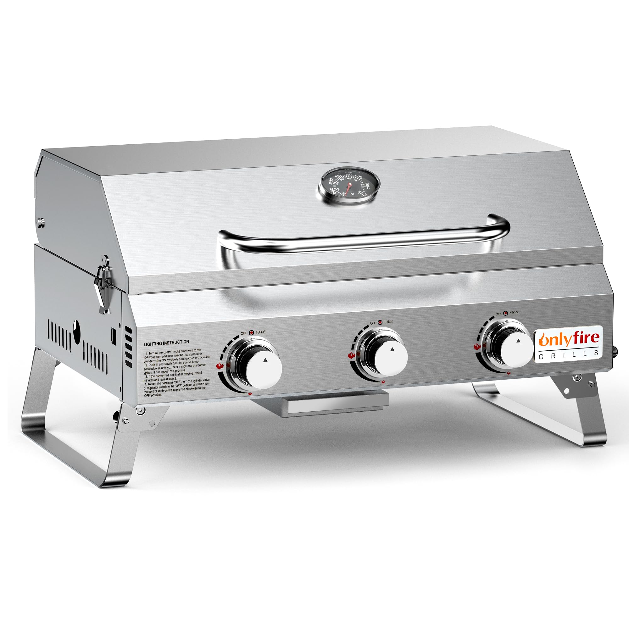 Gas Barbecue Grill With 3 Burners