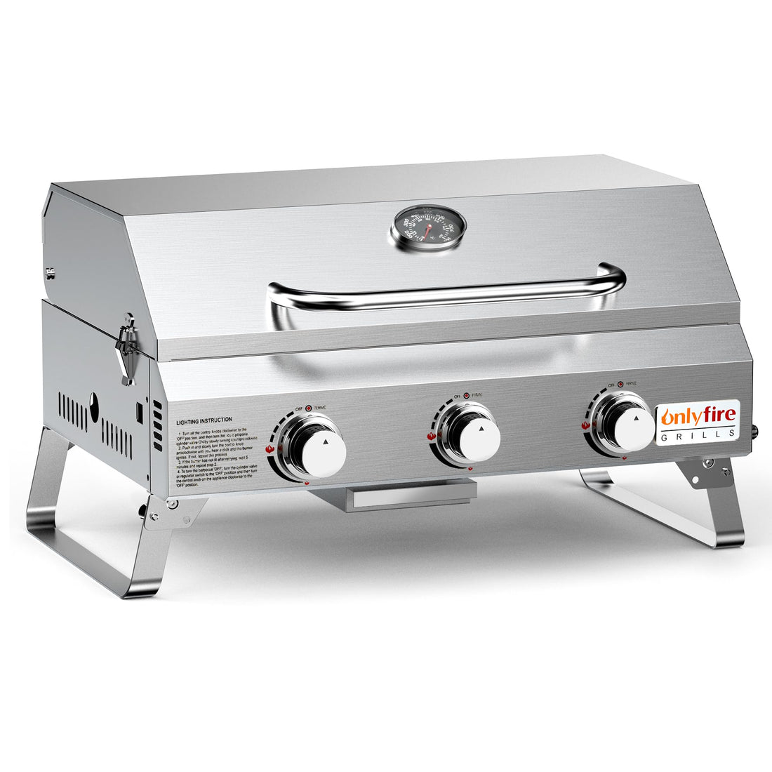 Gas Barbecue Grill With 3 Burners