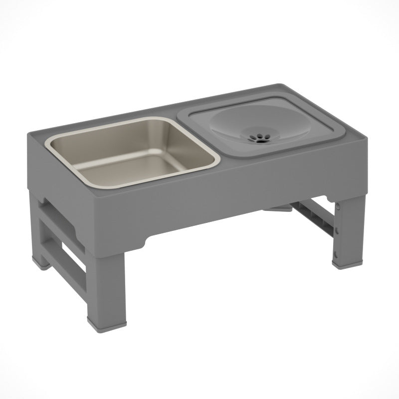 Adjustable Elevated Double Dog Bowls With Stainless Steel Stand