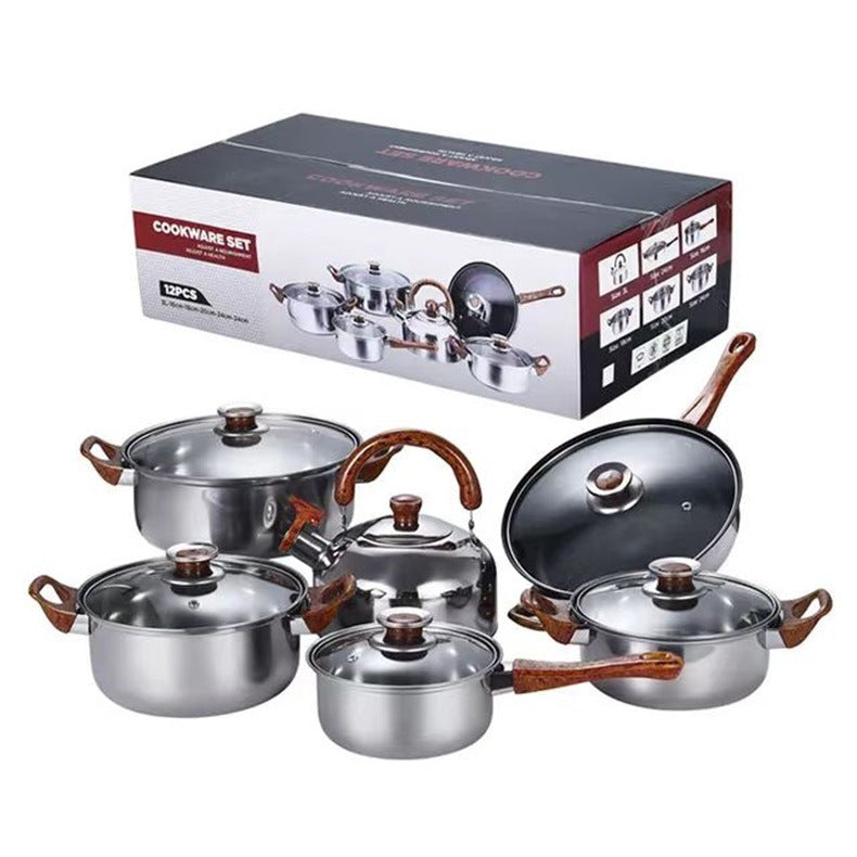 Stainless Steel Pot Set With Kettle