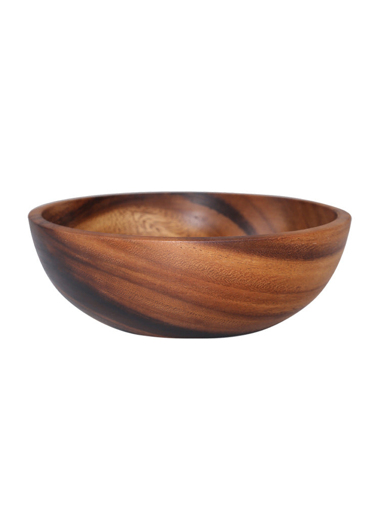 Natural Wooden Bowl For Fruit Salad And Serving
