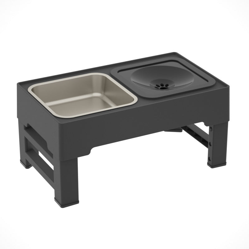 Adjustable Elevated Double Dog Bowls With Stainless Steel Stand