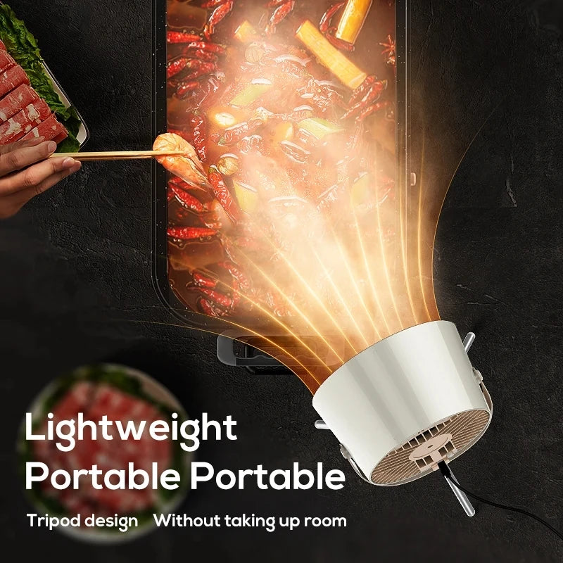 Portable Desktop Exhaust Fan USB Rechargeable Kitchen Hood