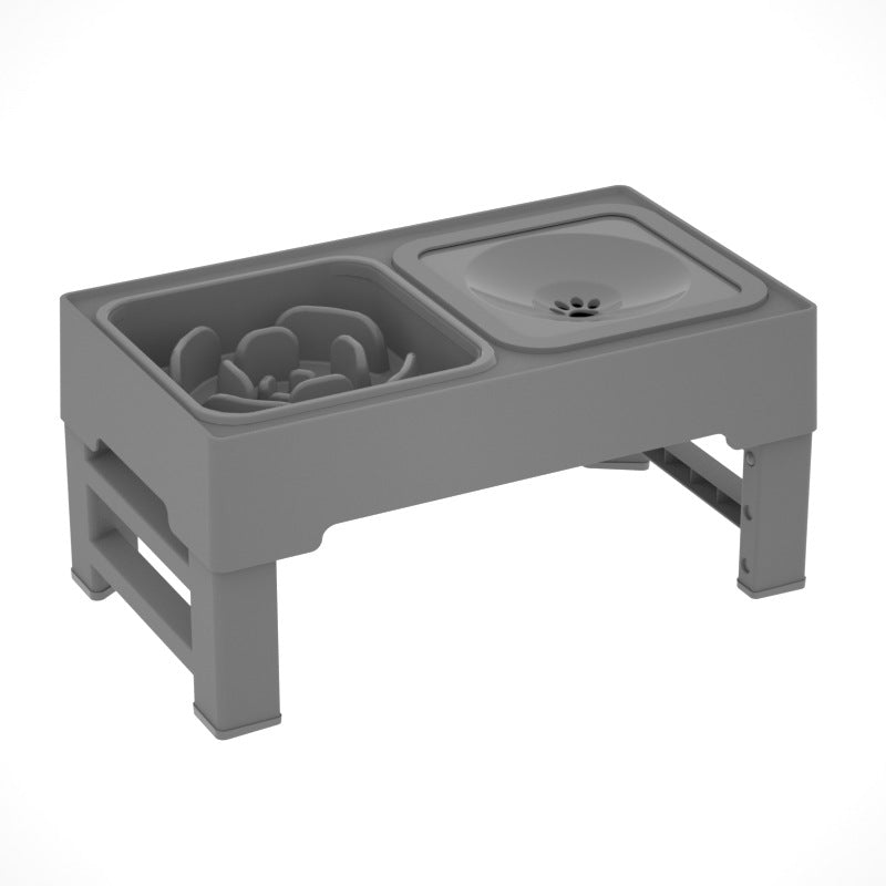 Adjustable Elevated Double Dog Bowls With Stainless Steel Stand