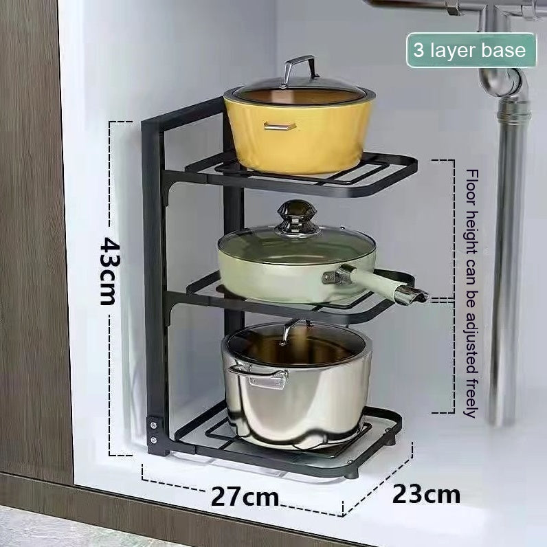 Kitchen Stainless Steel Storage Pot Rack