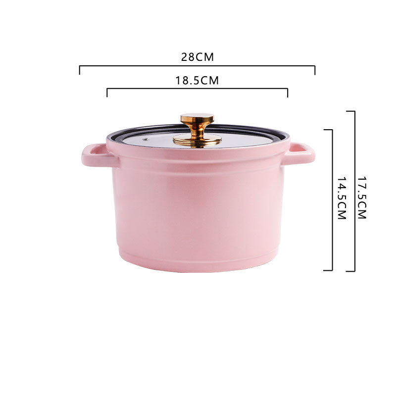 Nordic Ceramic Large-capacity Stock Pot