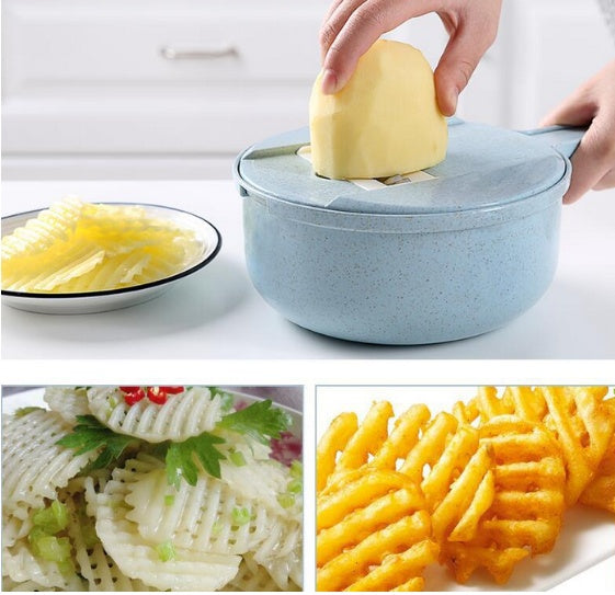 8 In 1 Vegetable Slicer Mandoline With Peeler And Grater