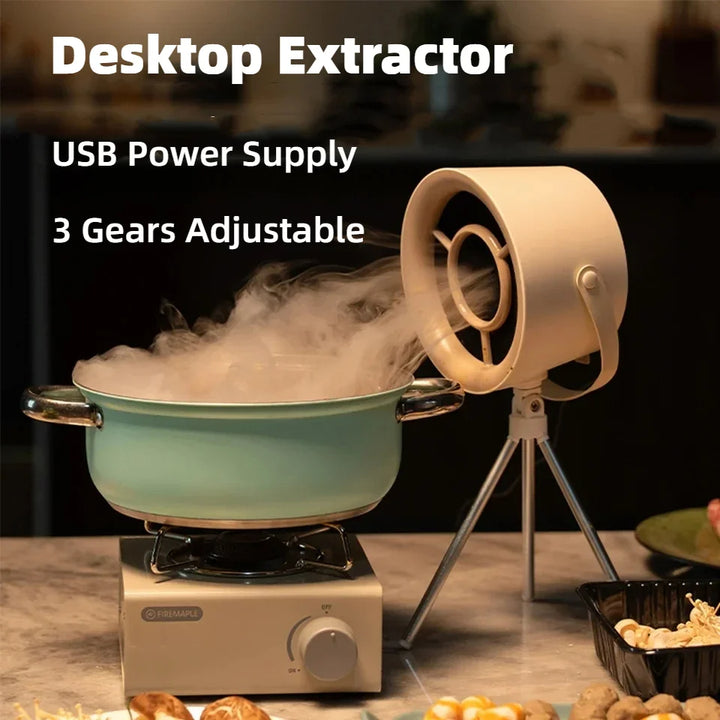 Portable Desktop Exhaust Fan USB Rechargeable Kitchen Hood