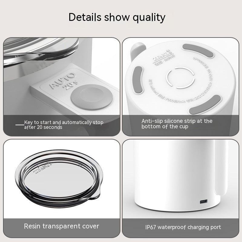 Portable Smart Automatic Magnetic Coffee Cup With Rechargeable Stirrer