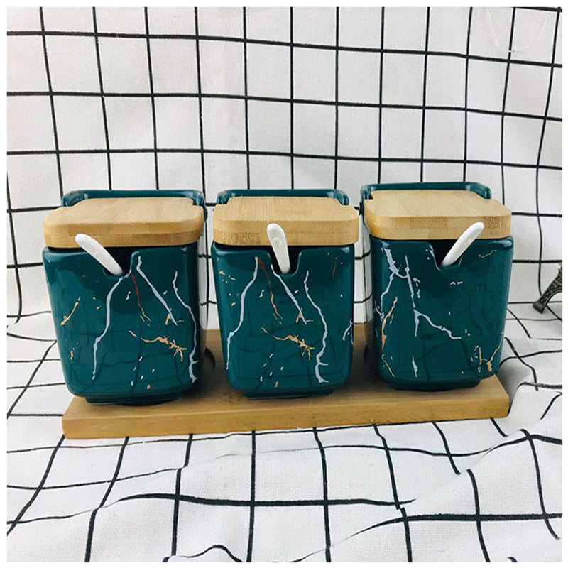 Ceramic Seasoning Jar Kitchen Utensils Set