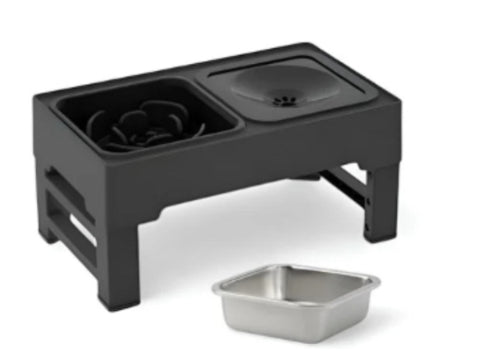 Adjustable Elevated Double Dog Bowls With Stainless Steel Stand