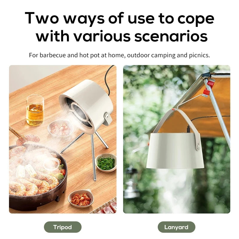 Portable Desktop Exhaust Fan USB Rechargeable Kitchen Hood