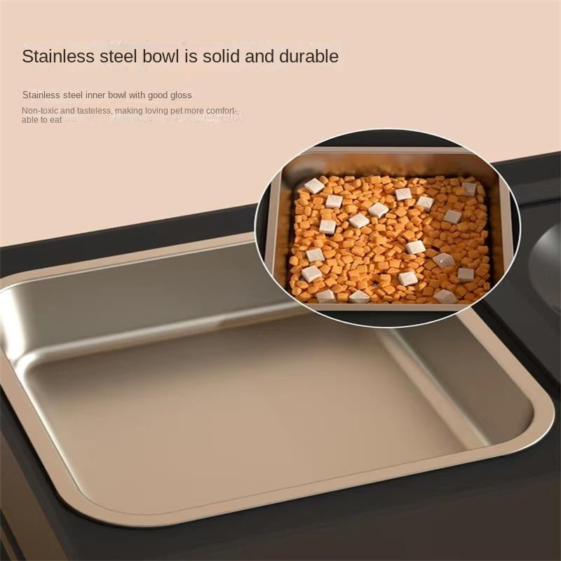 Adjustable Elevated Double Dog Bowls With Stainless Steel Stand