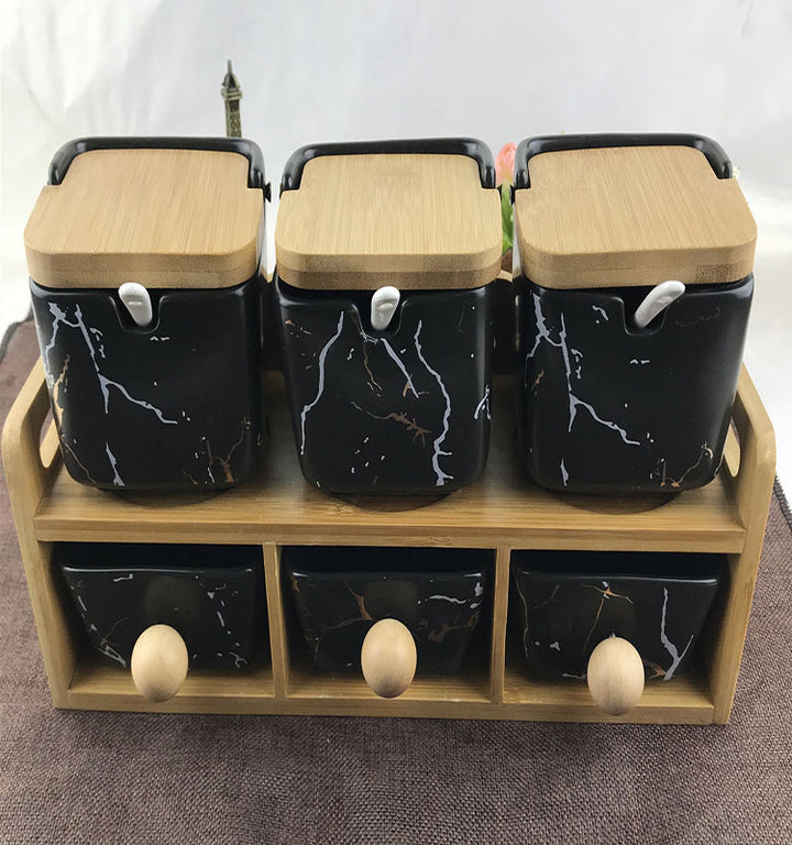 Ceramic Seasoning Jar Kitchen Utensils Set