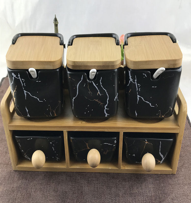 Ceramic Seasoning Jar Kitchen Utensils Set