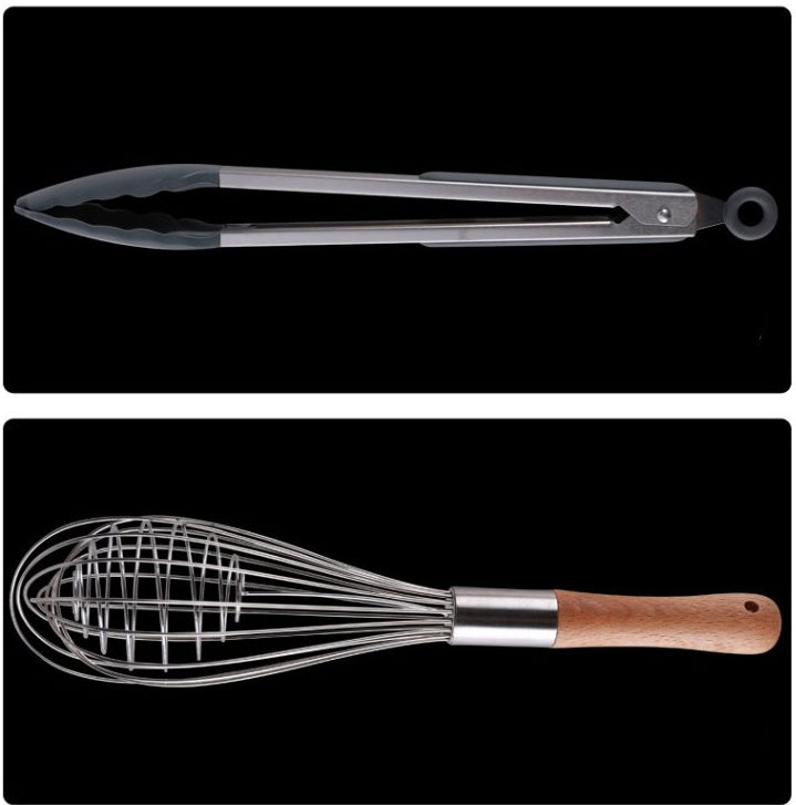 Silicone Wooden Handle Kitchen Utensils