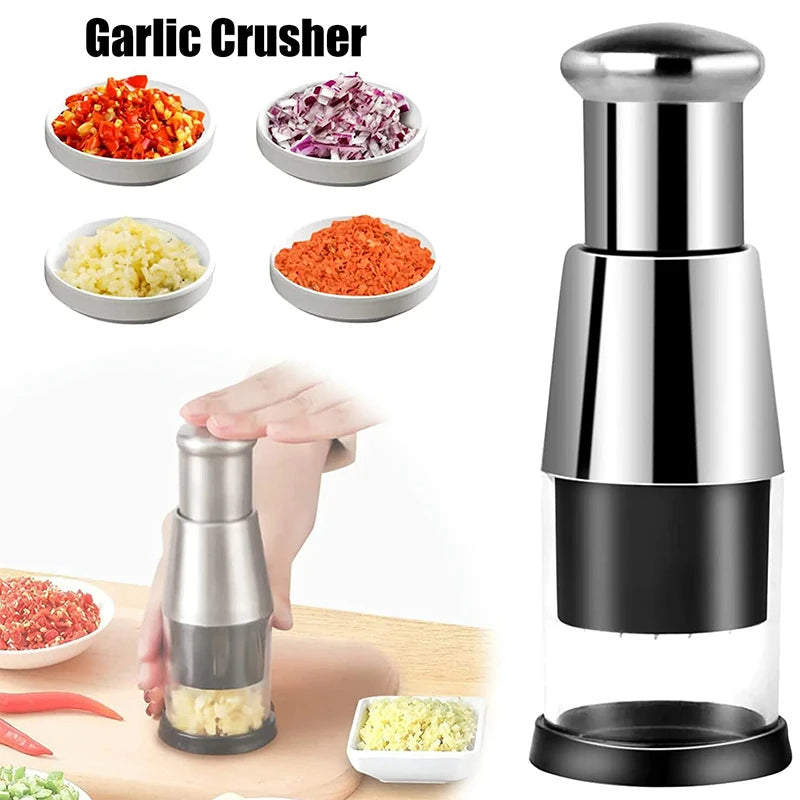 Manual Garlic Crusher And Vegetable Chopper Kitchen Tool