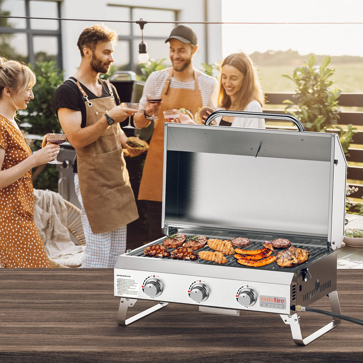 Gas Barbecue Grill With 3 Burners
